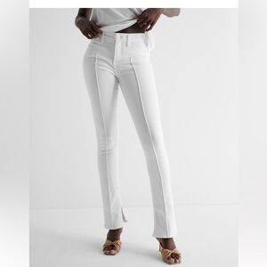 Express White Mid Rise White Pintuck Skyscraper Jeans women’s NEW